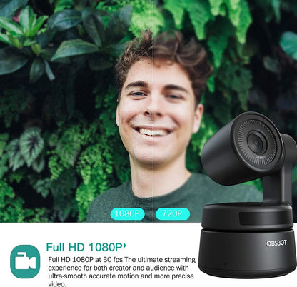 Tiny AI-Powered PTZ Webcam 1080P HD