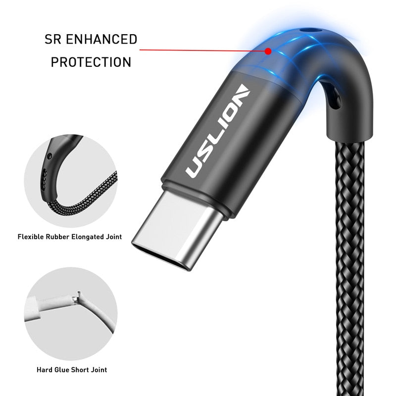 3A USB Type C Cable Wire For Samsung