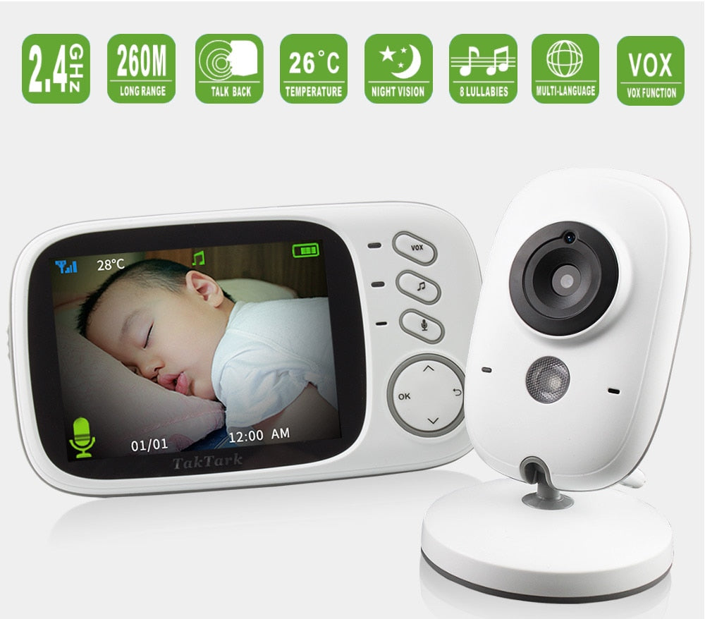 3.2 inch Wireless Video Color Baby Monitor