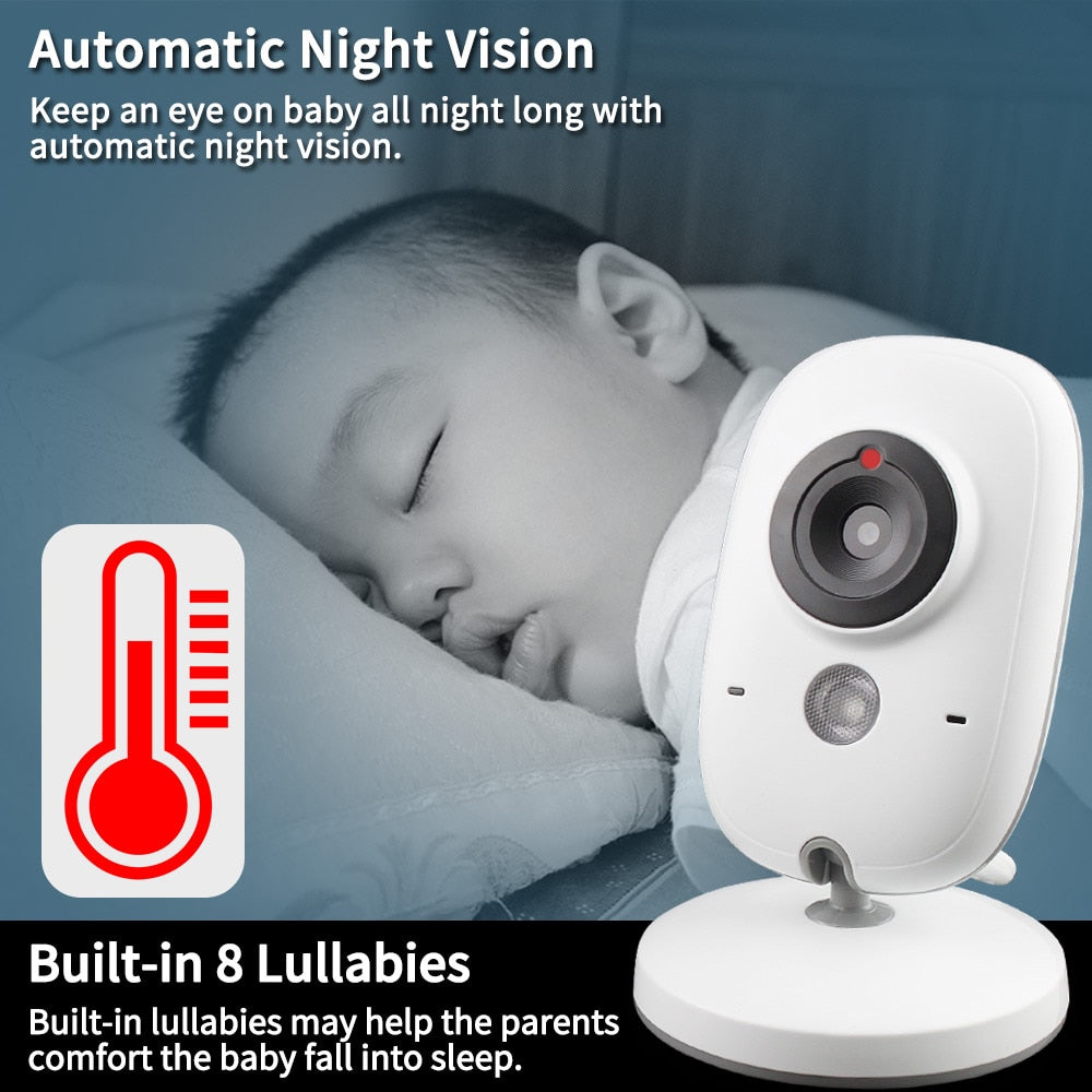 3.2 inch Wireless Video Color Baby Monitor