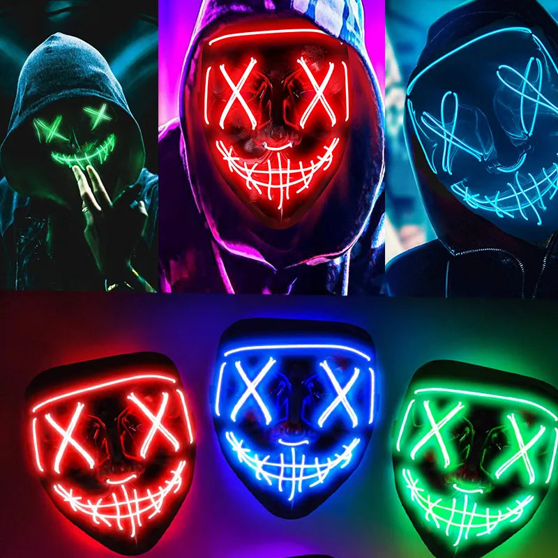 SMask® Wireless Halloween Neon Led Purge Mask