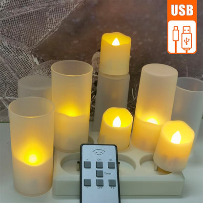 Led candles With Flickering Flame Timer Remote Control