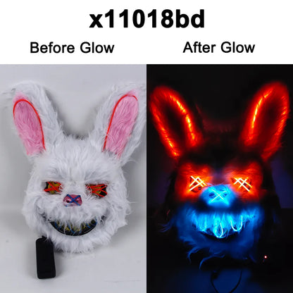 Scarbit® Scary Rabbit Mask Glowing Halloween