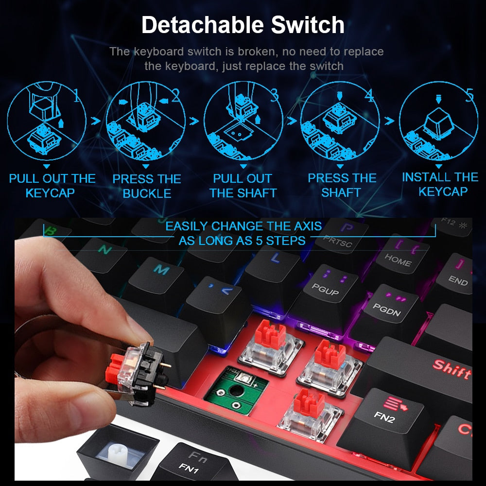 REDRAGON Fizz K617 RGB USB Mini Mechanical Gaming Wired Keyboard