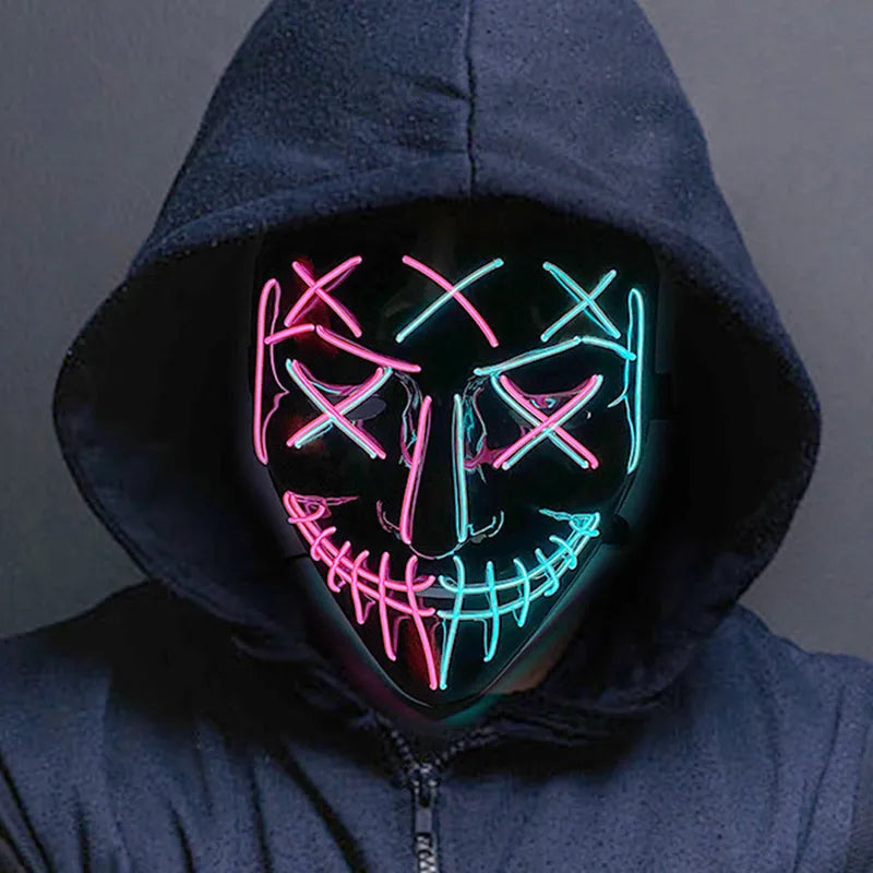 SMask® Wireless Halloween Neon Led Purge Mask