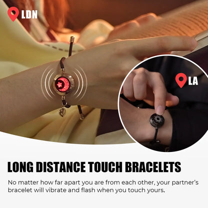 Long Distance touch Light up&Vibrate Bracelets for Couples