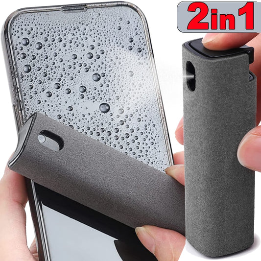 2in1 Microfiber Screen Cleaner Spray Bottle