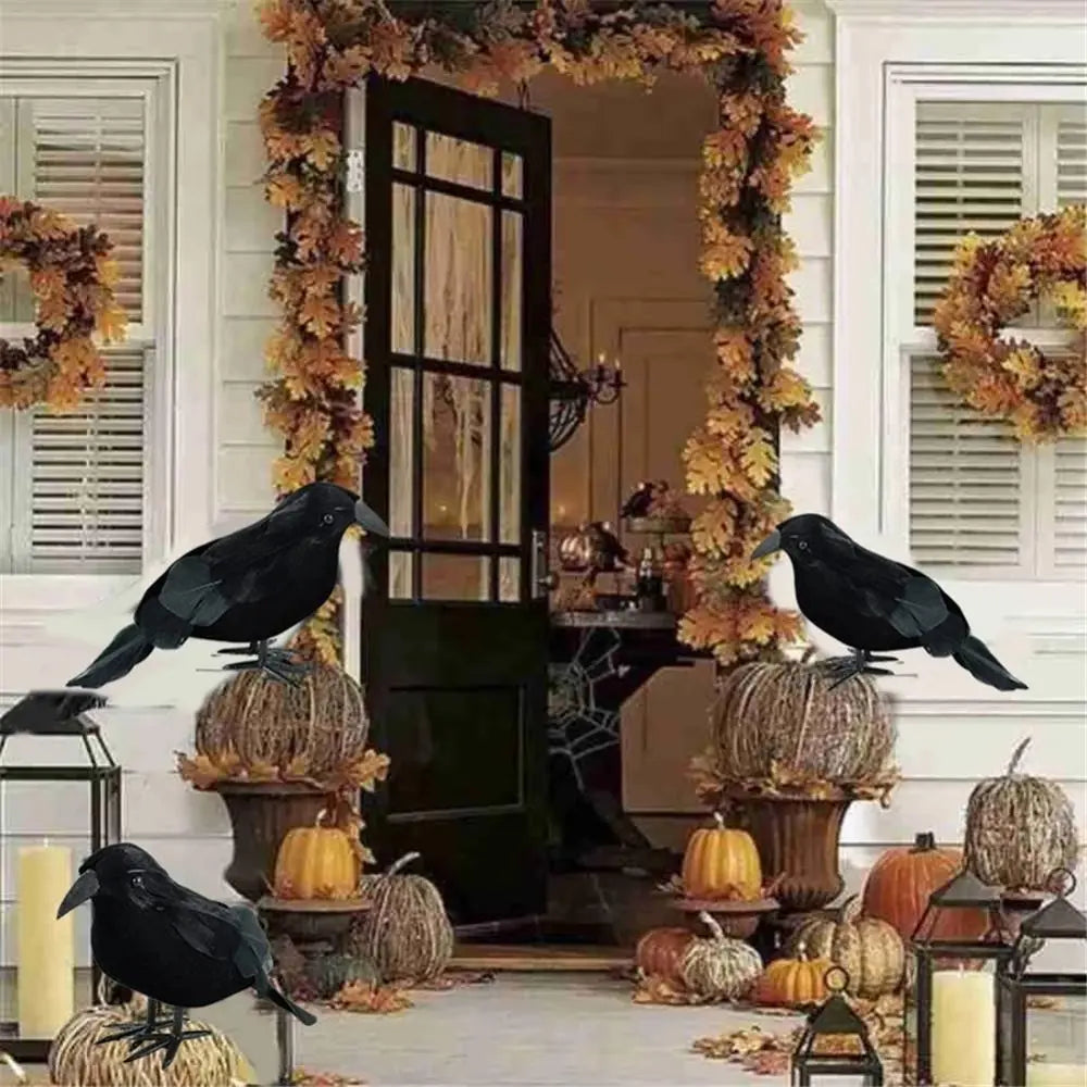 Small Simulation Fake Bird Realistic Halloween