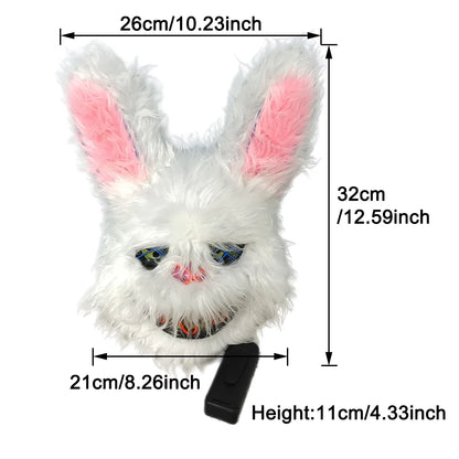 Scarbit® Scary Rabbit Mask Glowing Halloween