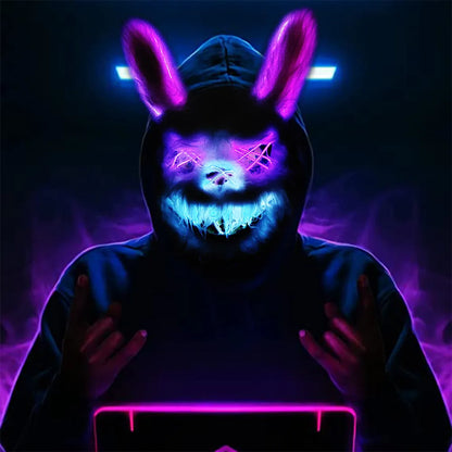 Scarbit® Scary Rabbit Mask Glowing Halloween