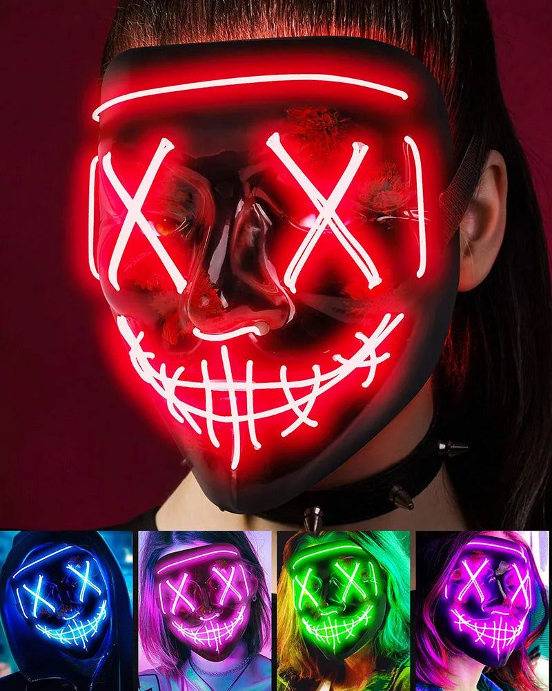 SMask® Wireless Halloween Neon Led Purge Mask