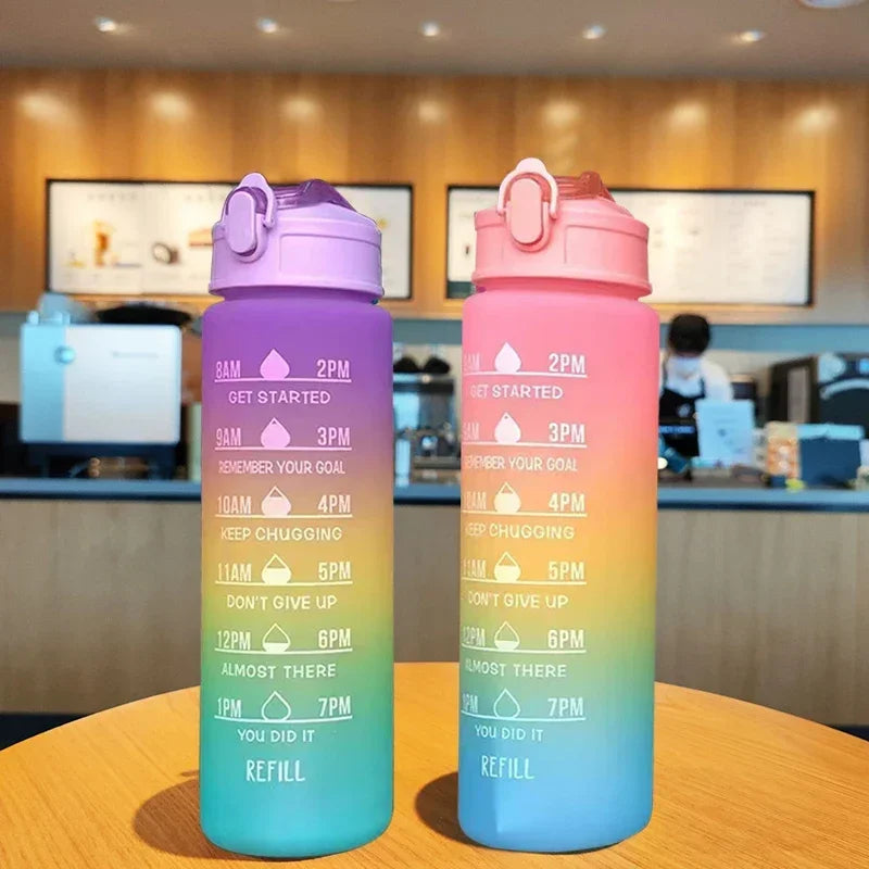 900ML Portable Water Bottle Motivational