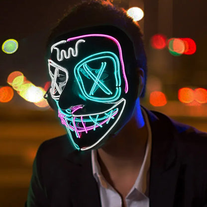 SMask® Wireless Halloween Neon Led Purge Mask