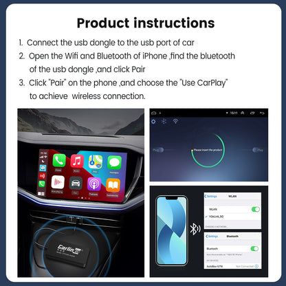 Hot Sale CarlinKit USB Wireless CarPlay Dongle